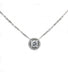 Necklace 40 cm / White/Grey / 750 Gold HALO Diamond Necklace 58 Facettes R220006