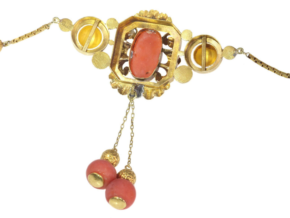 Collier Collier Or et Corail 58 Facettes 20274-0182