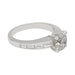 Bague 51 Bague solitaire accompagné diamants baguette. 58 Facettes 31937