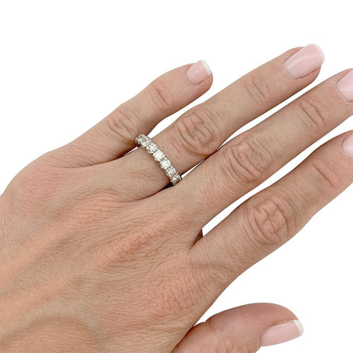 Bague 52 Alliance or blanc diamants. 58 Facettes 31944