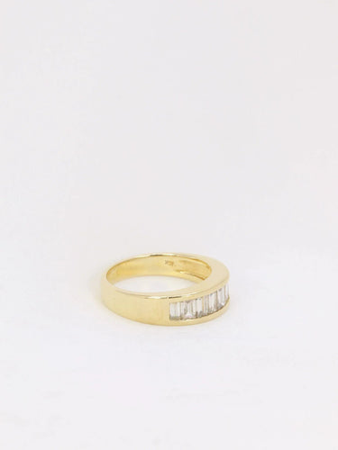 Bague Bague en or jaune et diamants taille baguette 1,2 ct 58 Facettes J141