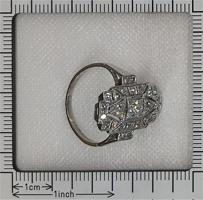 Bague 56 Bague diamant Art Déco des années 1950 58 Facettes 24002-0086