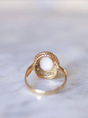 Bague Bague de fiançailles opale entourage diamants 58 Facettes