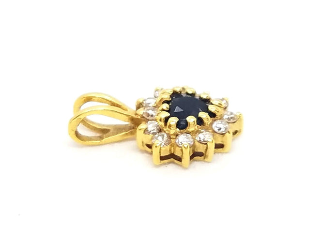 Pendentif Pendentif Or jaune Saphir 58 Facettes 06547CD