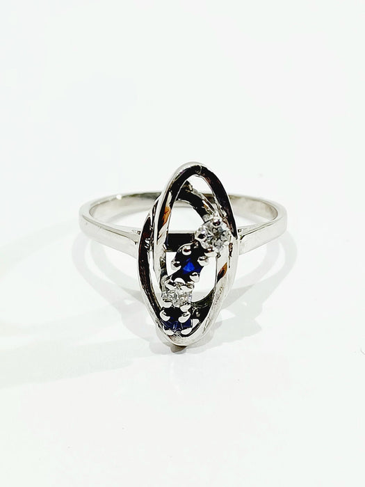 Bague 52 Bague Diamants Saphirs 58 Facettes 1694/1