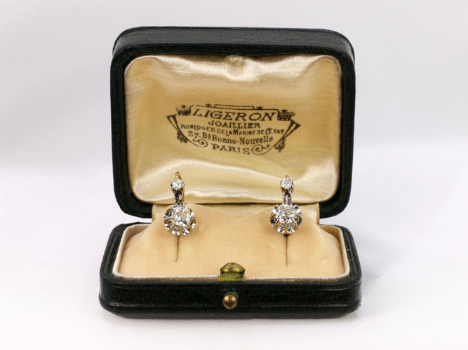 Boucles d'oreilles Dormeuses diamants 58 Facettes 651