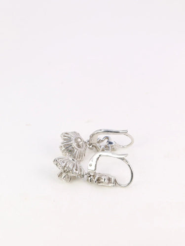 Boucles d'oreilles Paire de dormeuses vintage or et diamants 58 Facettes J91
