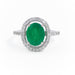 Ring 53 Pompadour ring White gold Emerald 58 Facettes 2150305CN