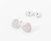 Boucles d'oreilles Boucles d'oreilles or gris forme cœur, diamants 58 Facettes
