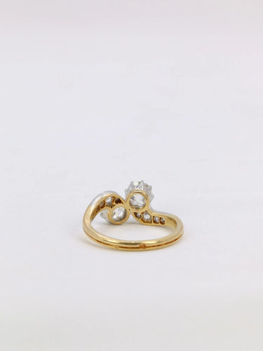 Bague Bague toi et moi Belle Epoque diamants taille ancienne 58 Facettes 852