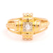 Ring 51 Art Deco Ring Yellow Gold Diamond 58 Facettes 1816317CN