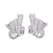 Boucles d'oreilles Boucles d'oreilles vintage, or blanc, platine, diamants. 58 Facettes 32346