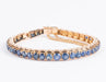 Bracelet Napoleon III rose gold bracelet adorned with sapphires 58 Facettes 0