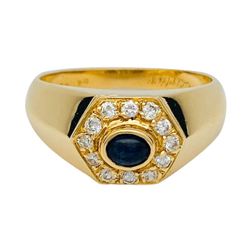Bague 54 Bague Cartier or jaune diamants et saphir. 58 Facettes 31678