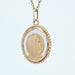 Virgin Mary Medal pendant in yellow gold and mother-of-pearl 58 Facettes 22-419A