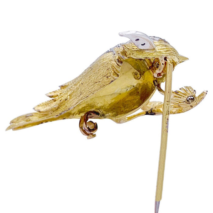 Broche Broche Boucheron, "Oiseau sur sa branche", or jaune, platine. 58 Facettes 32532