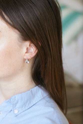 Boucles d'oreilles Boucles d'oreilles Or rose Platine Aigue-marine Diamants 58 Facettes