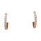 Boucles d'oreilles Paire de petites créoles en or rose, diamants. 58 Facettes 33202