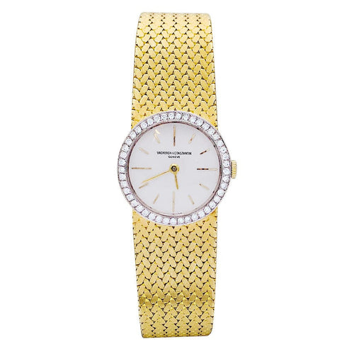 Montre Montre Vacheron Constantin vintage, or jaune, or blanc et diamants. 58 Facettes 32653