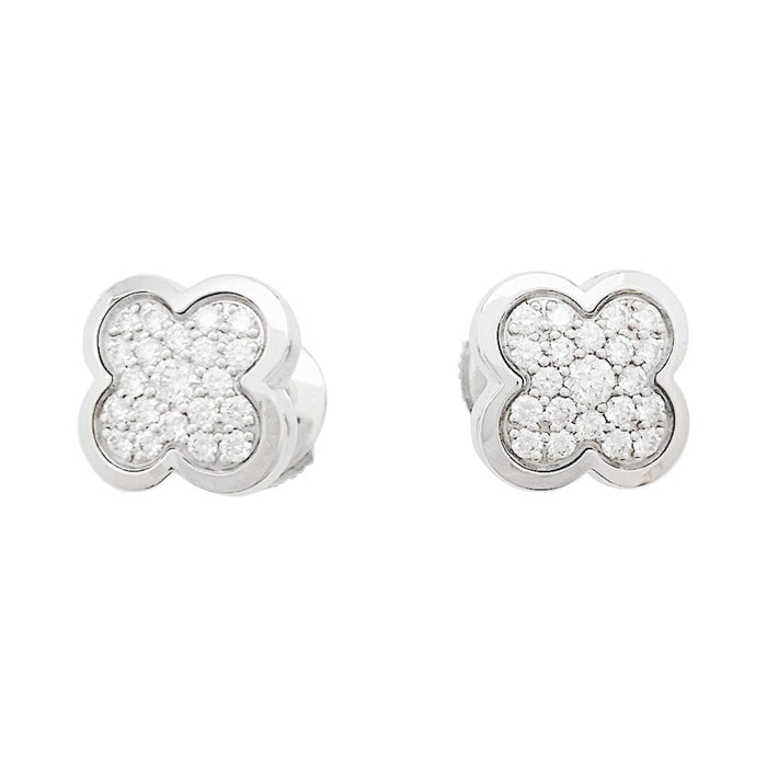 Boucles d'oreilles Boucles d'oreilles Van Cleef & Arpels, "Pure Alhambra", or blanc, diamants. 58 Facettes 31059