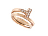 Ring 54 ring TIFFANY & CO wrap square t 60149830 t54 diamonds and 18k rose gold 58 Facettes 254105