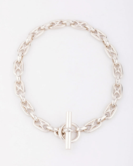Collier Collier Hermès "Chaine d'Ancre" Argent 58 Facettes 0
