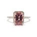 Bague Bague tourmaline rose diamants or blanc 58 Facettes