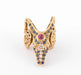 Ring Lalaounis crocodile head ring in yellow gold 58 Facettes