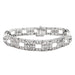 Bracelet Art Deco bracelet in platinum, white gold and diamonds. 58 Facettes 30956