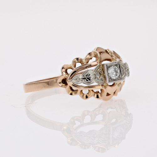 Bague 55 Bague ajourée diamant vintage 58 Facettes 18-323A