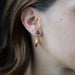 Earrings Gold and sapphire hoop earrings 58 Facettes 21-679B