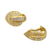Boucles d'oreilles Boucles d'oreilles "Feuilles" en or jaune et diamants. 58 Facettes 31701