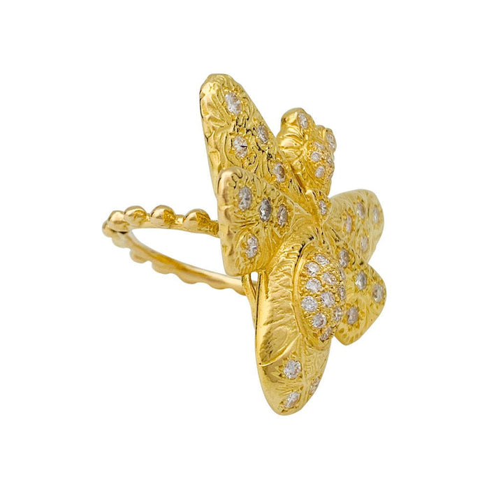 Bague 52 Bague Garnazelle "Papillon" en or jaune, diamants. 58 Facettes 31579