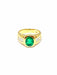 Ring Ring Yellow gold Emerald Diamonds 58 Facettes