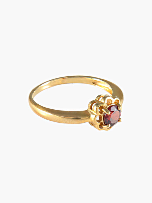 Bague 52 Bague Fleurette Rubis 58 Facettes