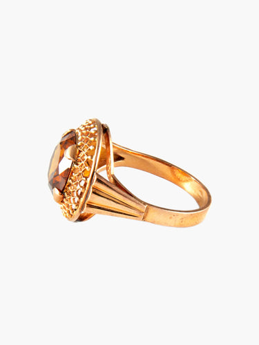 Bague Bague Vintage Or Rose 58 Facettes