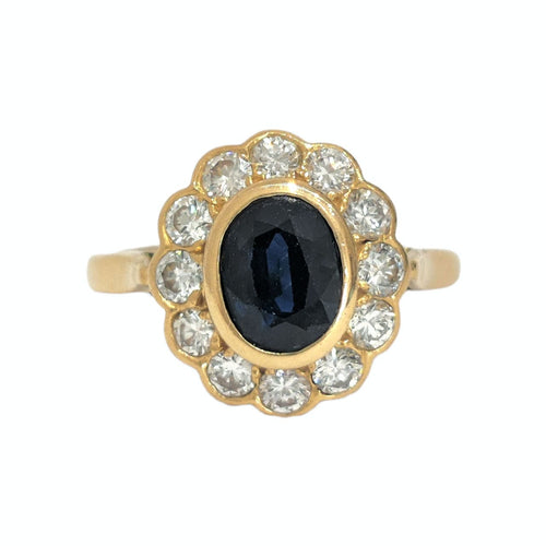 Bague 50 Bague marguerite saphir et diamants 58 Facettes 1-1173/1