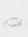 50 Pink Sapphire and White Gold Solitaire Ring 58 Facettes