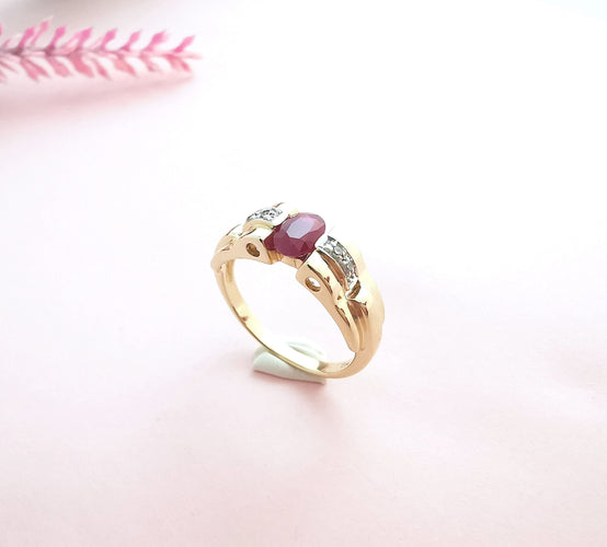 Bague Bague Rubis Diamants 58 Facettes AA 1618