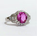 Ring 53 White gold pink sapphire and diamond ring 58 Facettes TBU