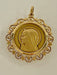 Large Gold Medal Pendant With The Profile Of The Virgin 58 Facettes 695919