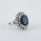 Bague 50 Bague Saphir double entourage Diamants 58 Facettes ALGU22