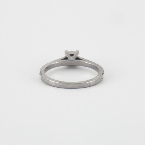 Bague 54 Bague Solitaire Or blanc Diamants 58 Facettes