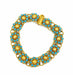 Bracelet Ethnic bracelet in yellow gold and turquoise 58 Facettes