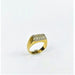 Ring 52.5 Signet Ring 2 gold Paving Diamond 58 Facettes 20400000568