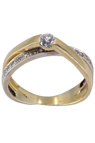 Bague 57 BAGUE ENTRELACÉE DIAMANTS 58 Facettes 071311