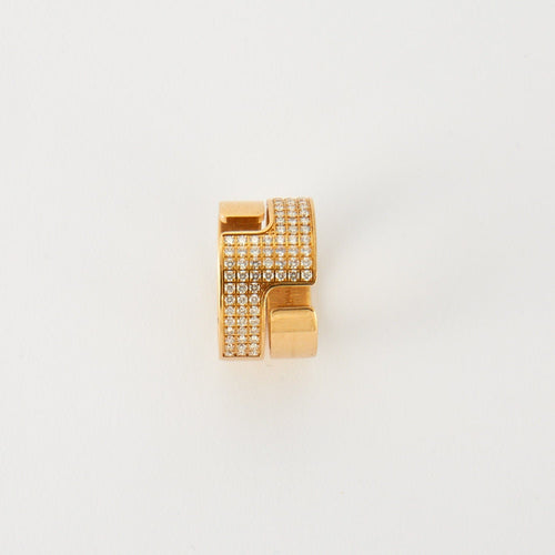 Bague 55 DINH VAN - Bague Seventies Or jaune Diamants 58 Facettes