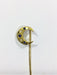 Gold Tie Pin Brooch with Diamonds and Sapphires 58 Facettes 965180