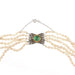 Art Deco Necklace Pearls Diamonds Emerald Necklace 58 Facettes C150