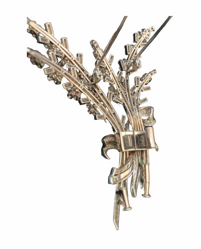 Broche Broche simple ou double, platine, or et diamants 58 Facettes